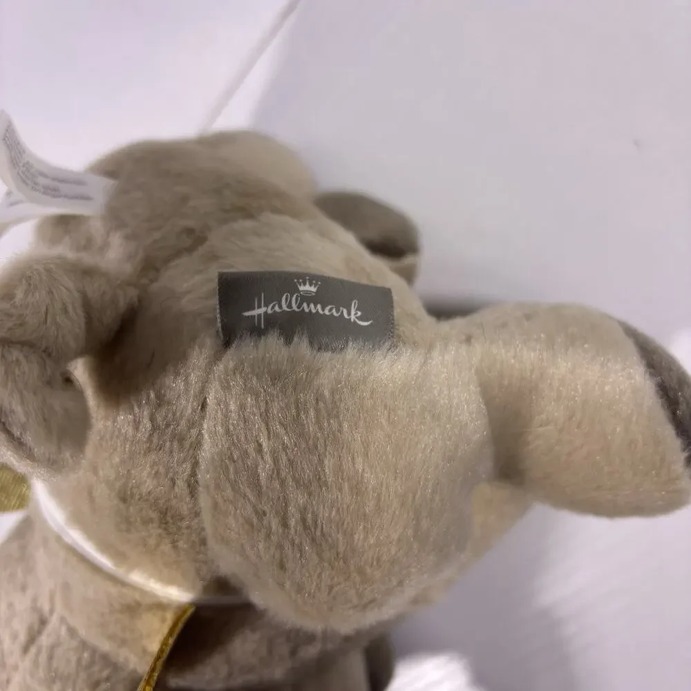 Hallmark Pug Plush Stuffed Animal w/ Heart Angel Wings 8” Cute Dog Valentine